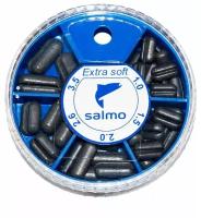 Грузила Salmo EXTRA SOFT, комплект 7 шт, набор №4 малый, 5 секций 1.0-3.5 г, 60 г