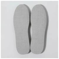 Стельки для обуви, антибактериальные, дышащие, универсальные, 35-46 р-р, пара, цвет серый