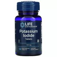 LifeExtension Potassium Iodide Tablets, Йодид калия в таблетках, 130 мг, 14 вег. таблеток