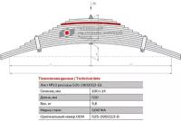 Лист №13 Рессора задняя для КрАЗ 250, 256, 6510 15 листов