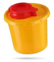 МК-01-контейнер для сбора, хранения, транспортирования и утилизации колюще-режущих отходов, одноразовый (жёлтый), 0,5 л, с индикатором вскрытия