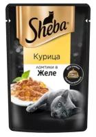 Пауч Sheba для кошек с курицей в желе 85гр