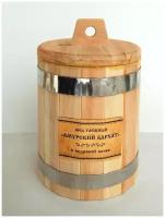 Мёд Амурский Бархат в кедровой бочке весом 5,8 кг