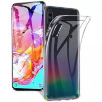 Чехол силиконовый для Samsung Galaxy A70 прозрачный