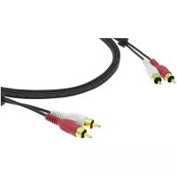 Кабель Kramer 2 x RCA - 2 x RCA (C-2RAM/2RAM), 1.8 м, черный