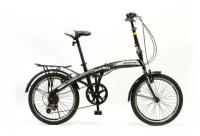 Велосипед 20 HOGGER FLEX V, сталь, складной, 7-скор, черный