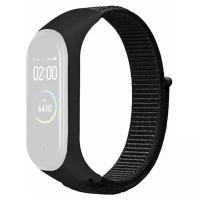 Aксессуар Ремешок DF для Xiaomi Mi Band 3 / 4 / 5 Nylon Black xiNylonband-01