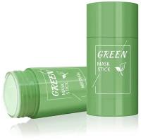 Green Mask Stick / Очищающая глиняная маска для лица в стике / От черных точек / Антиакне / Очищение и омоложение