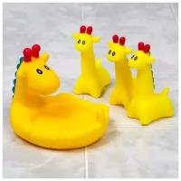 Набор игрушек для игры в ванне «Жирафик»: мыльница, игрушки 3 шт
