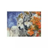 Алмазная мозаика Пара волков, Империя бисера 40x54 см
