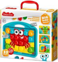 Десятое королевство Baby Toys Мозаика для самых маленьких Краб 33 элемента (04102Д) голубой/красный