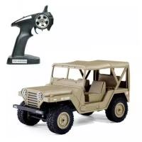 Радиоуправляемый мини-внедорожник Heng Long U.S. M151 Jeep 4WD RTR 1:14 2.4GHz - HL3853C-YELLOW