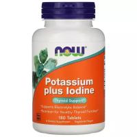 NOW Potassium Plus Iodine (Калий Плюс Йод) 180 таблеток