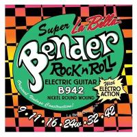 B942 The Bender Super Комплект струн для электрогитары, никелированные, 9-42, La Bella