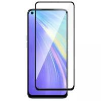 3D/5D защитное стекло MyPads для Oppo Realme 7 Pro с закругленными изогнутыми краями которое полностью закрывает экран / дисплей по краям с олеоф