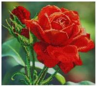 Galla Collection Набор для вышивания бисером Красная роза 30 x 27 см (Л312)