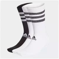 Носки взр. GP3543/adidas/3S GLAM CRW WMS WHITE/BLACK/WHITE/размер S