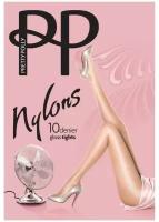 Колготки Pretty Polly Nylons Gloss, 10 den, размер L, коричневый, золотой