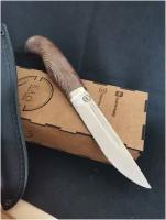 Нож туристический нескладный финский, кованая сталь, венге, длина лезвия 13,3 см