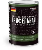 Краска акриловая Farbitex Грифельная матовая черный 1 л 1 кг