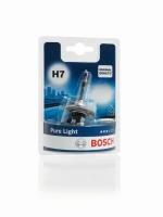 Лампа автомобильная галогеновая BOSCH Pure Light H7 55w 3200k PX26D