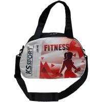 Спортивная сумка KS sport FITNESS чёрная/красная, женская