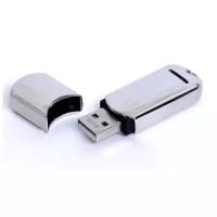 Каплевидная металлическая флешка для нанесения логотипа (64 Гб / GB USB 3.0 Серебро/Silver 255 Септум Septum R276)