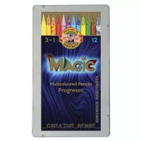 Карандаши цветные Koh-I-Noor Progresso Magic 8772 8772012004PL круглые 12цв. Jumbo многоцветные/цель