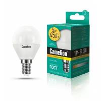 Эл.лампа светодиодная шар LED5-G45/830/E14 (5W=45Вт 390Lm) Camelion