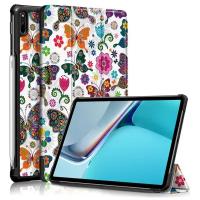 Чехол для планшета Huawei MatePad 11 (2021), с красивым рисунком, прочный пластик (Бабочки)