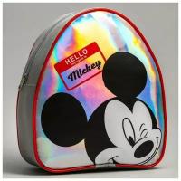 Рюкзак через плечо Hello Mickey Микки Маус 23x20.5х6 см Серый