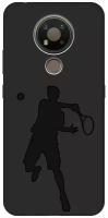 Матовый чехол Volleyball для Nokia 3.4 / Нокиа 3.4 с эффектом блика черный