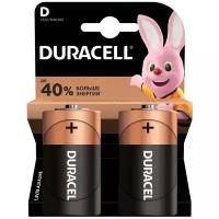 Батарейки DURACELL Basic D (LR20 13А) алкалиновые комплект 2 в блистере, 2 шт