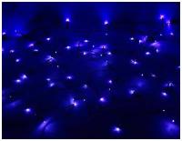 Светодиодная гирлянда нить 180 синих LED ламп 13.5 м, черный ПВХ, контроллер, IP44, Kaemingk (Lumineo)