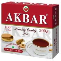 Чай в пакетиках Акбар AKBAR Limited Edition, 12 упаковок по 100 пакетиков