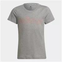 Футболка adidas Essentials, размер 140, medium grey heather/acid red