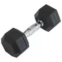 Гантель обрезиненная STARFIT DB-301 8 кг, черная