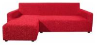 Чехол для мебели: Чехол на угловой диван с левым выступом Микрофибра Красный