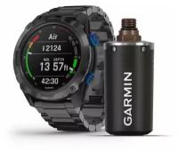 Умные часы Garmin Комплект Descent Mk2i титановые с DLC-покрытием, титановый ремешок + силиконовый 010-02132-12 + датчик Descent T1