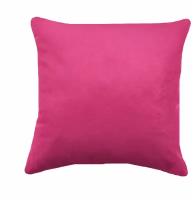 Подушка декоративная на диван классика велюр 45х45 см розовый
