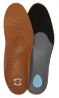 Стельки для обуви, амортизирующие, дышащие, с жёстким супинатором, 41-42 р-р, пара, цвет коричневый