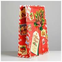 Пакет ламинированный вертикальный «Подарок от Деда Мороза», 31 × 40 × 11,5 см