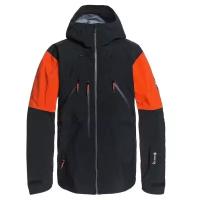 Куртка Quiksilver Highline Pro 3L GORE-TEX® для сноубординга, средней длины, силуэт прямой, вентиляция, герметичные швы, регулируемые манжеты, регулируемый край, снегозащитная юбка, карманы, несъемный капюшон, регулируемый капюшон, ветрозащитная, водонепроницаемая, утепленная