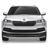 Защита переднего бампера d57 Rival для Skoda Karoq 2020-н.в., нерж. сталь, R.5102.002