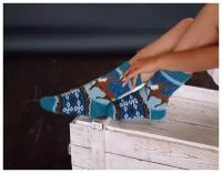 Носки Бабушкины носки, размер 35-37, синий