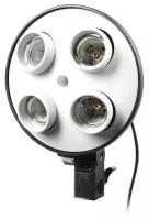 Осветитель Grifon FL-305A постоянного света 4-х ламповый (цоколь Е27) пластмассовый с креплением для зонта