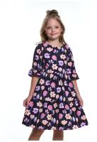 Платье для девочек Mini Maxi, модель 7642, цвет синий/фиолетовый, размер 134