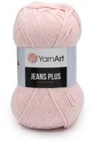 Пряжа YarnArt Jeans Plus, 55 % хлопок, 45 % акрил, 100 г, 160 м, 5 шт., 74 светло-розовый 160 м