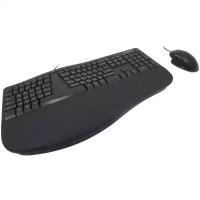 Комплект клавиатура + мышь Microsoft Ergonomic Desktop New, черный