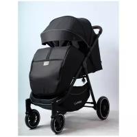 Прогулочная Коляска LUXMOM S11 Max / Серая / Утепленная / Всесезонная/ Ультракомпактная / Накидка на ножки с молнией, Дождевик, Москитная сетка/ Увеличенные колеса